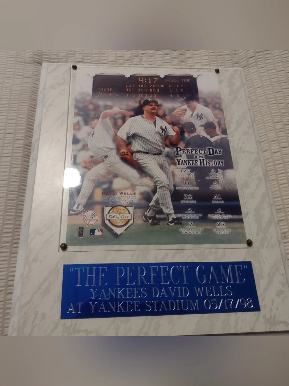 Blue Yankees 'Perfect Day' Wall Plaque